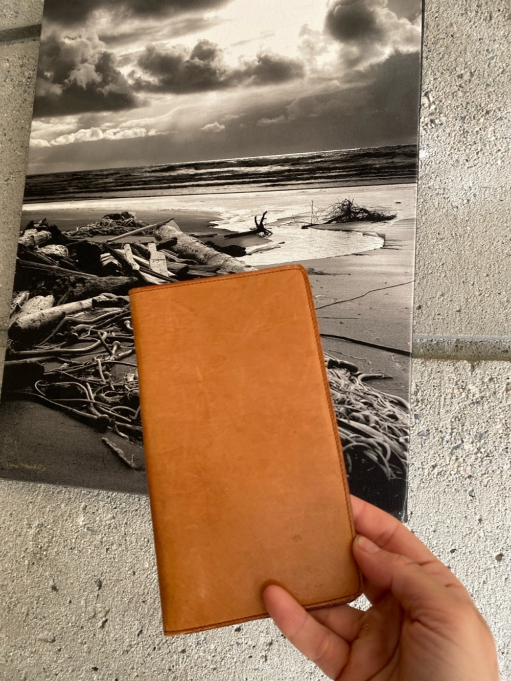 Vtg Calf Leather Bi Fold